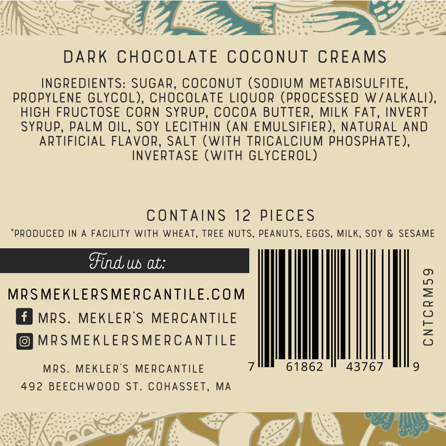 Dark Chocolate Coconut Creams
