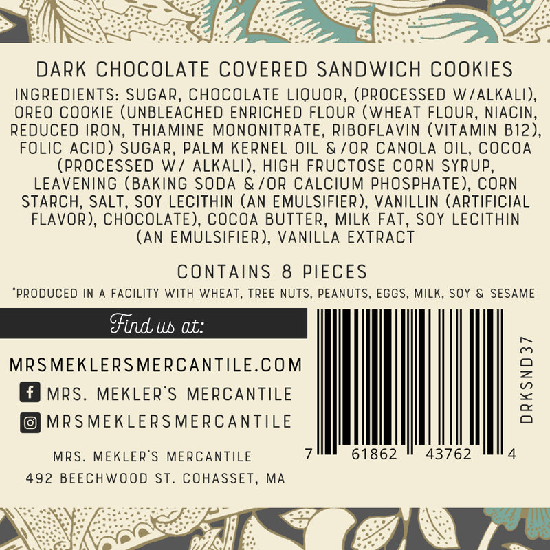 Dark Chocolate Covered Sandwich Cookies
