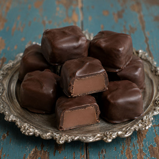 Dark Chocolate Bourbon Caramels