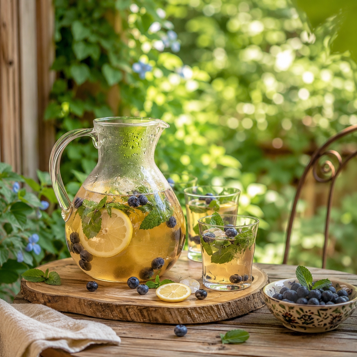 Lemon Blueberry Summer Sipper — Makes 1 Gallon of Fresh Iced Tea