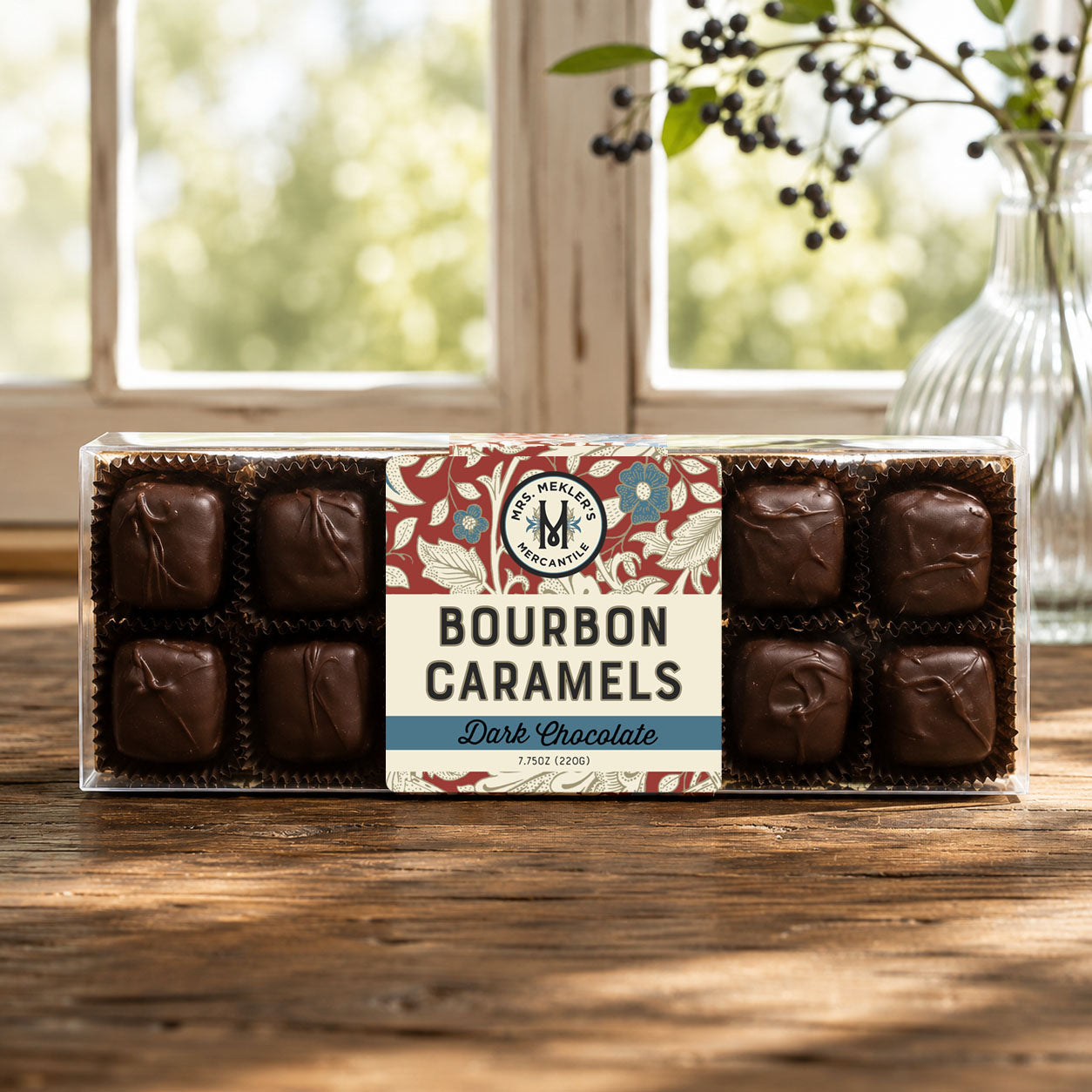 Dark Chocolate Bourbon Caramels