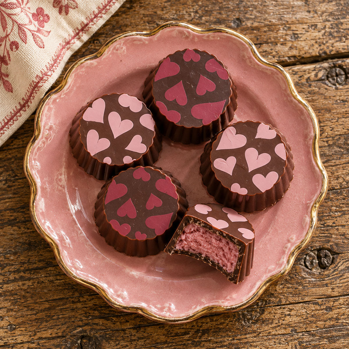 Berries & Bubbles - Raspberry Dark Chocolate & Milk Chocolate Champagne Truffles