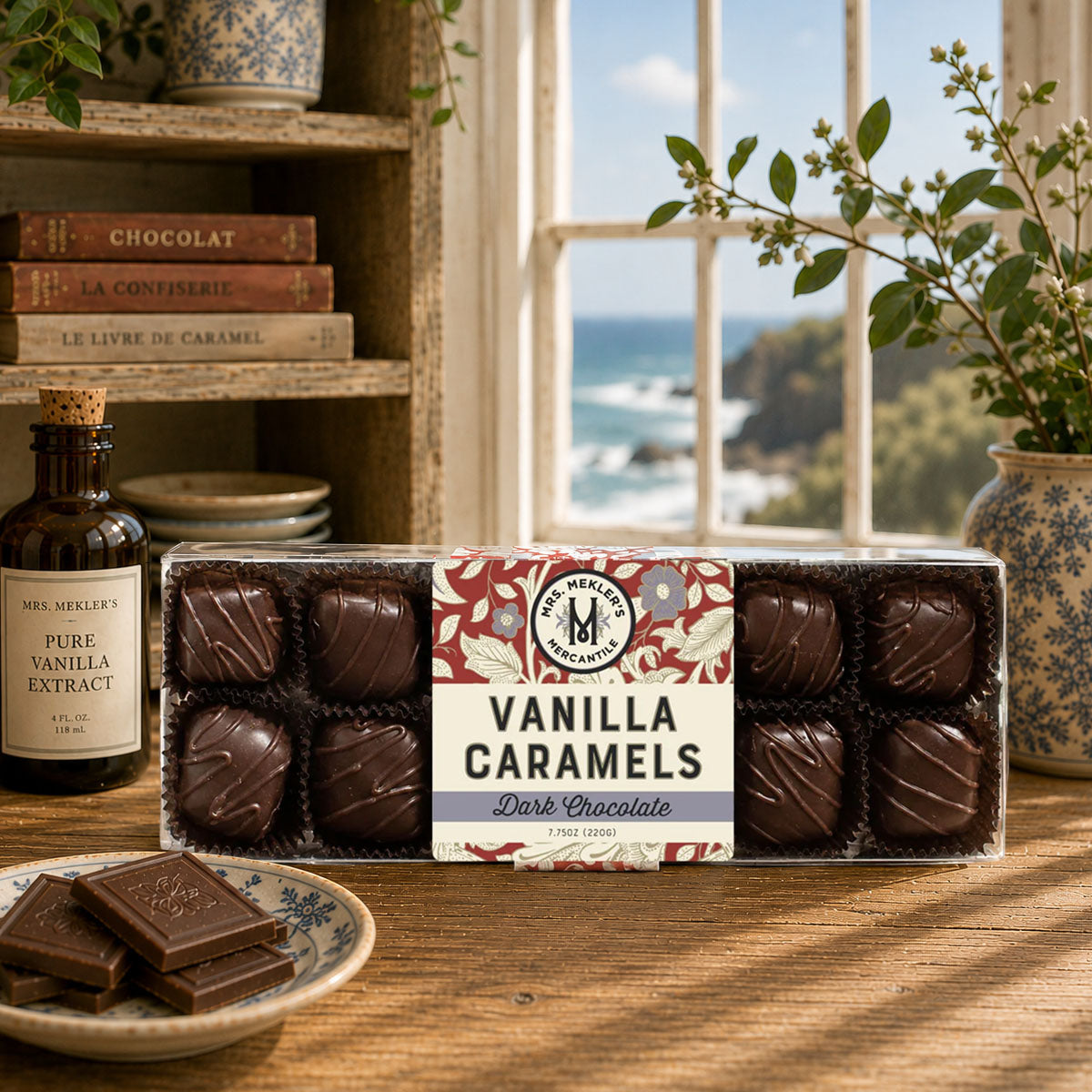 Dark Chocolate Vanilla Caramels