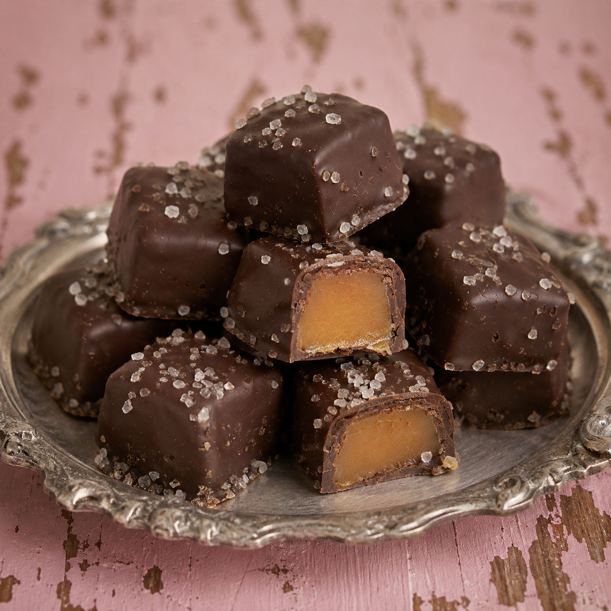 Dark Chocolate Sea Salted Caramels