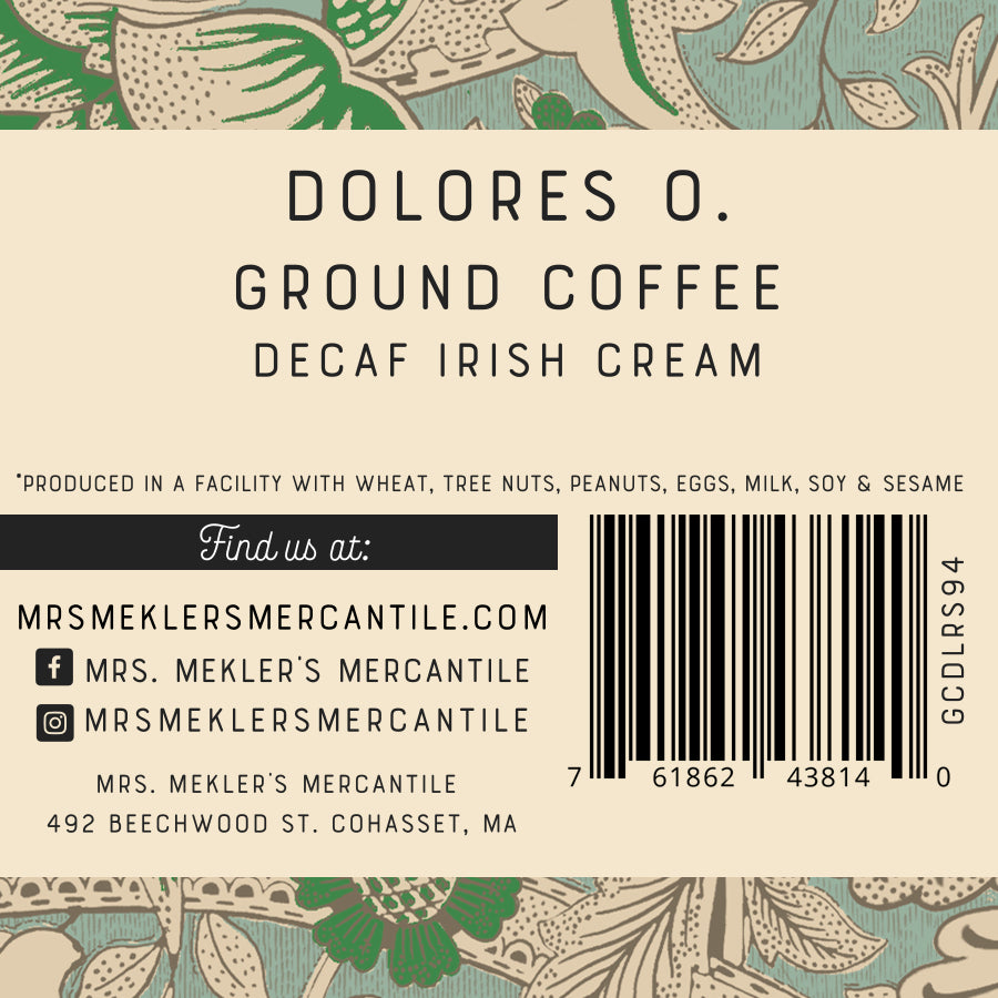 Dolores O. Decaf Irish Cream Coffee