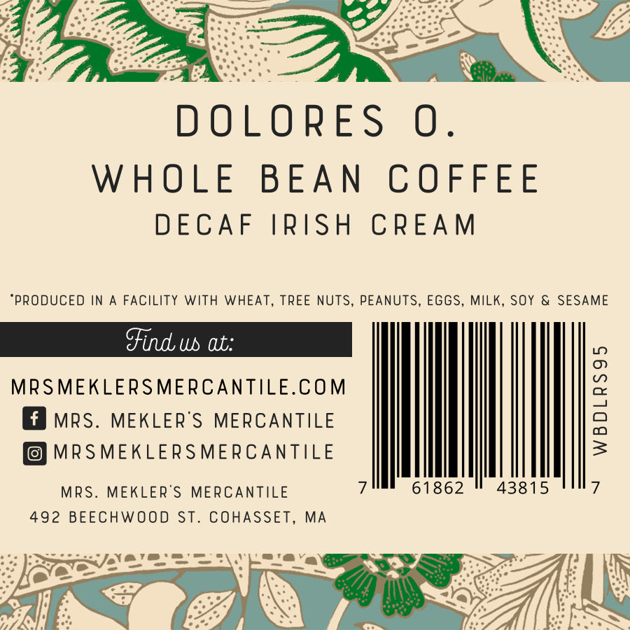 Dolores O. Decaf Irish Cream Coffee