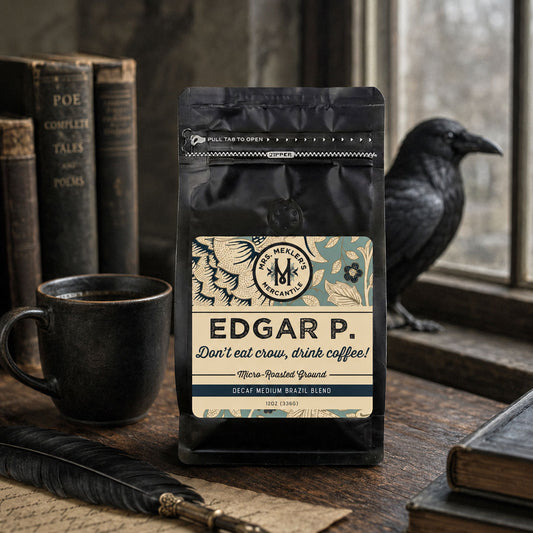 Edgar P. Decaf Medium Blend Coffee — Dark, Mysterious & Caffeine-Free