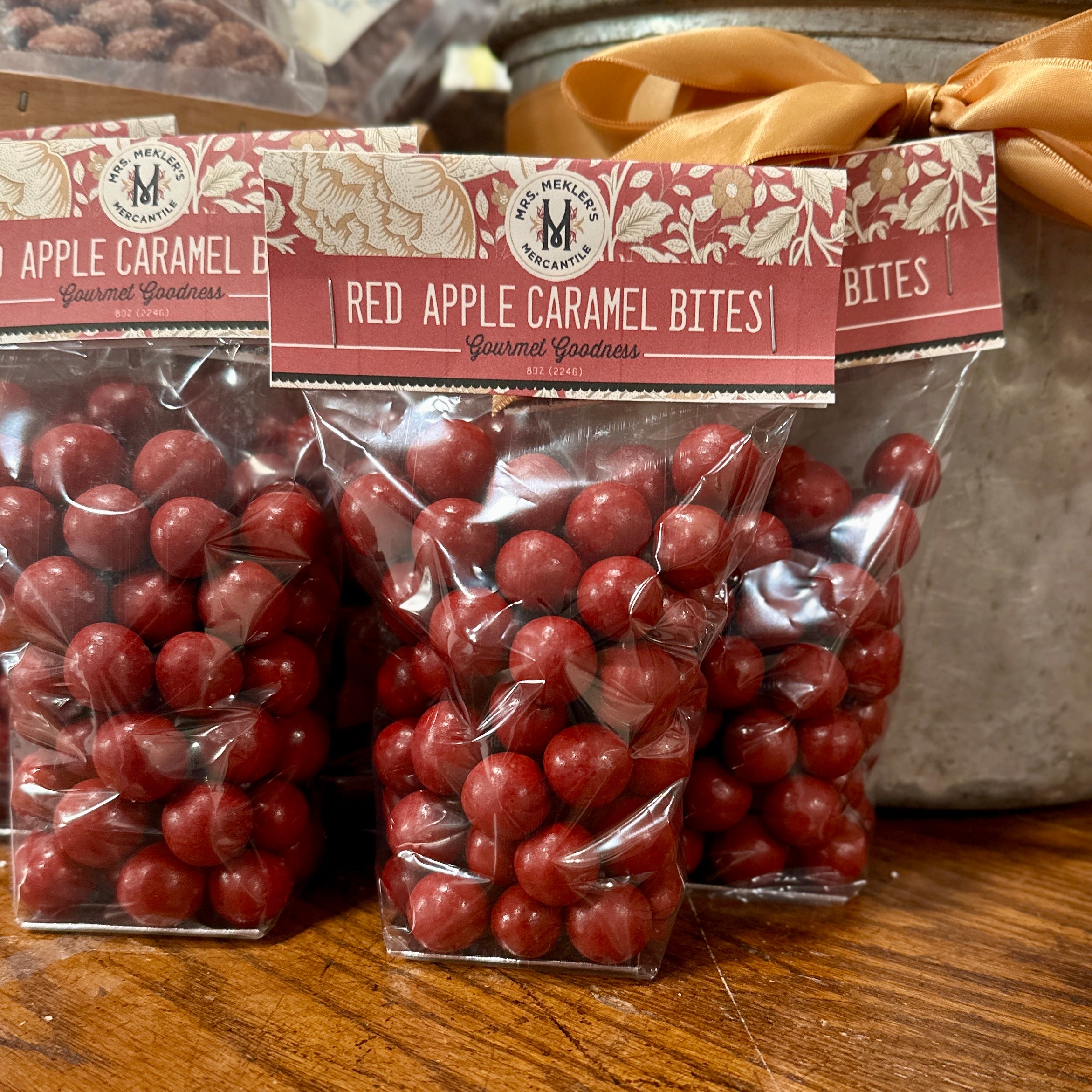 Red Apple Caramel Bites