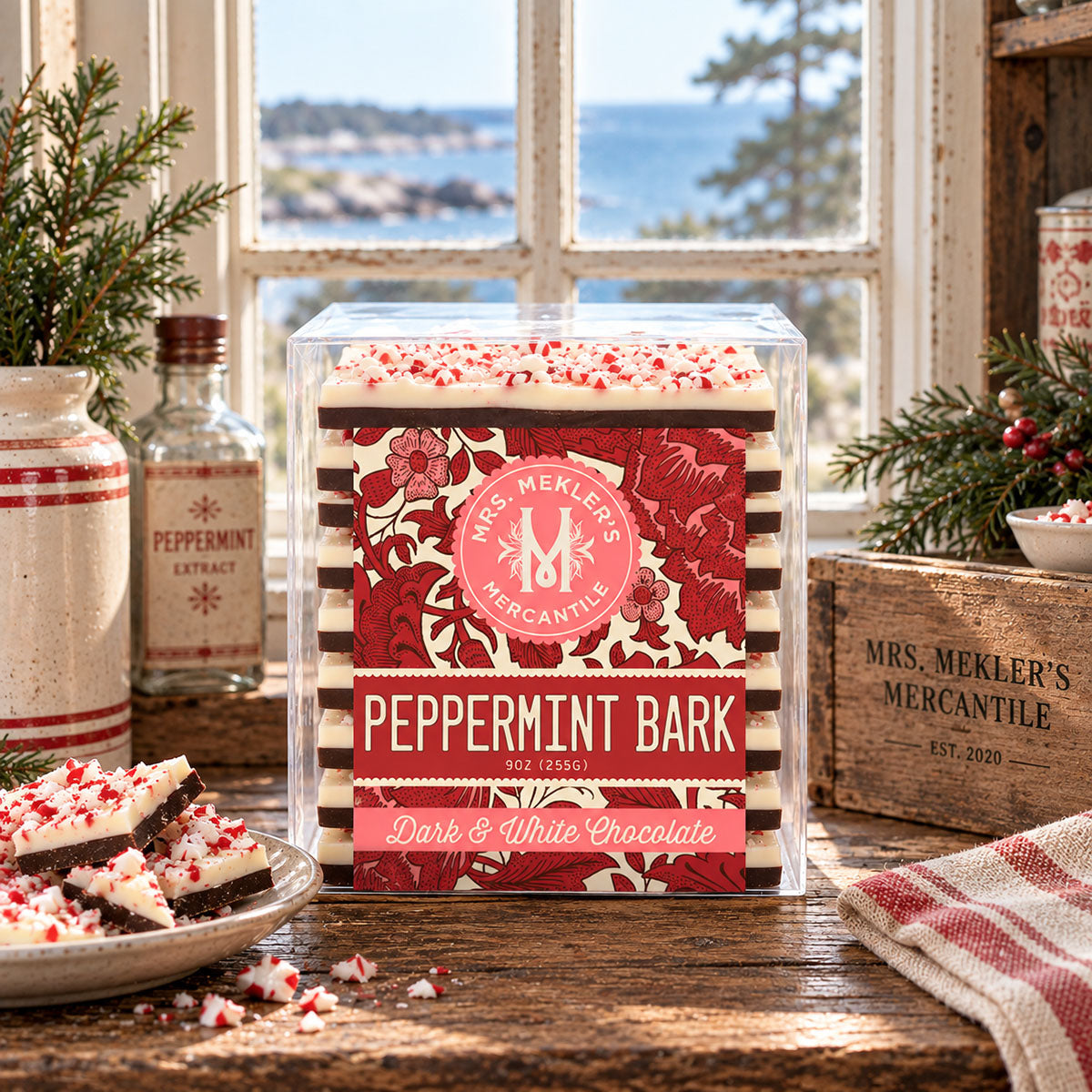 Peppermint Bark — Dark & White Chocolate | Mrs. Mekler's Mercantile