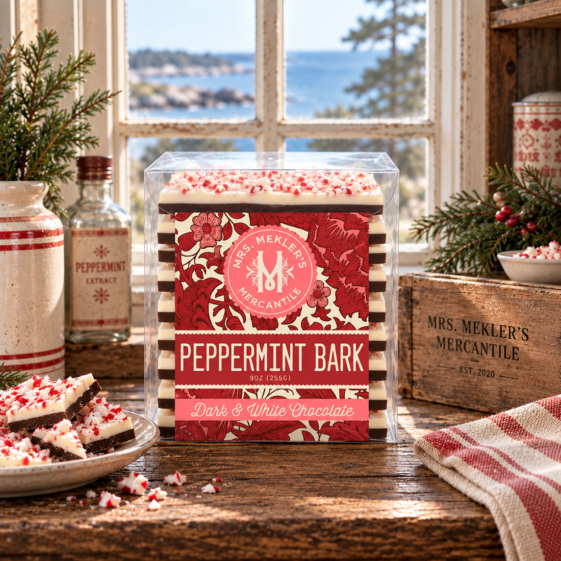 Peppermint Bark — Dark & White Chocolate | Mrs. Mekler's Mercantile