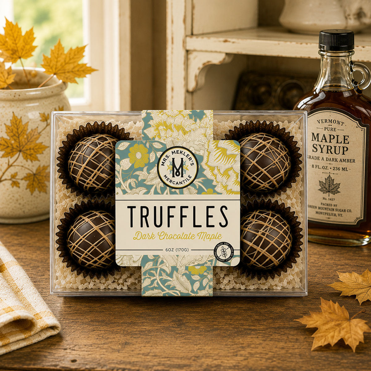 Maple Dark Chocolate Truffles