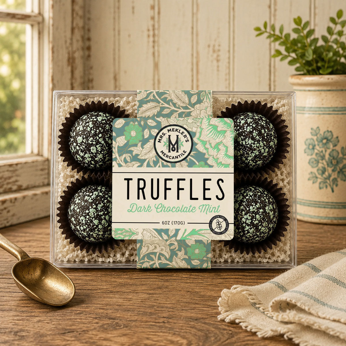 Mint Dark Chocolate Truffles
