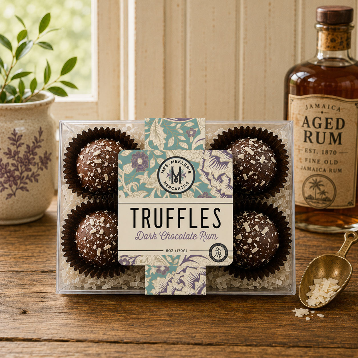 Rum Dark Chocolate Truffles