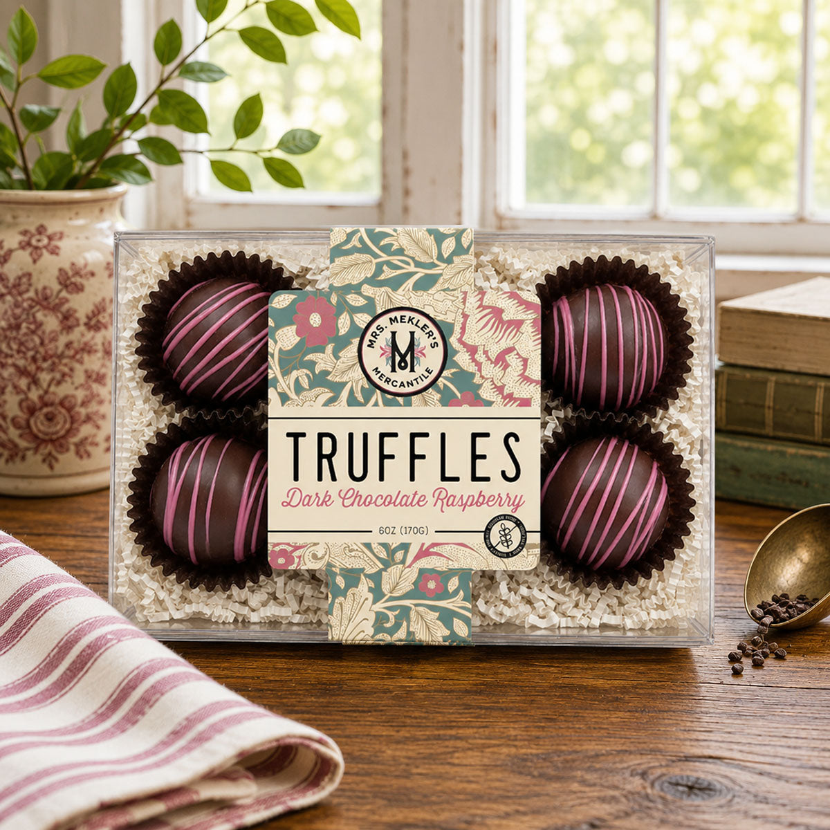 Raspberry Dark Chocolate Truffles