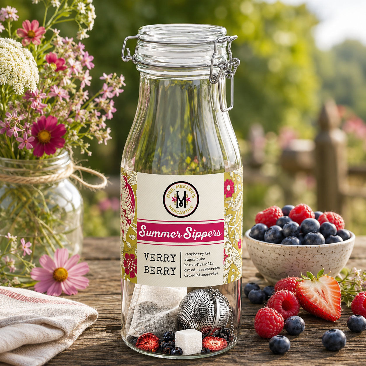 Very Berry Summer Sipper — Makes 1 Gallon of Fresh Iced Tea
